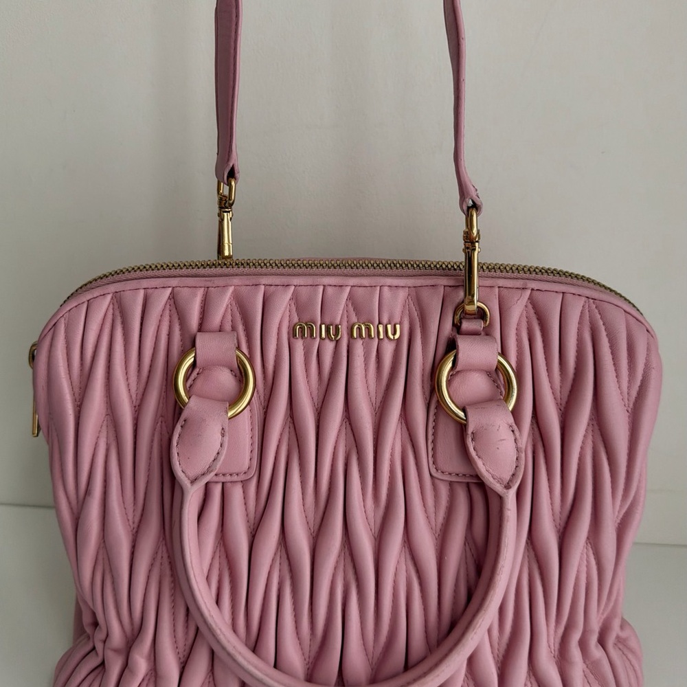 Authentic Miu Miu Matelasse Two-way Satchel Crossbody Handbag